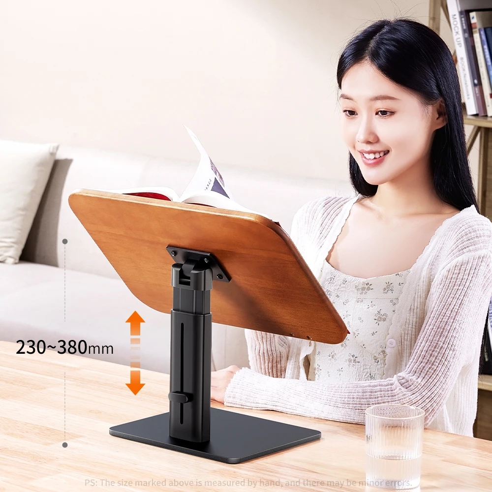 Hot Selling Height Adjustable Wooden Holder Wood Book Stand For Book Reading Folding Bookstand