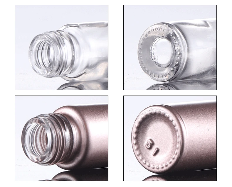 Custom wholesale color clear essential oil perfume roll-on roller mini 1ml 2ml 5ml 6ml 10ml 15ml gemstone glass roll on bottles