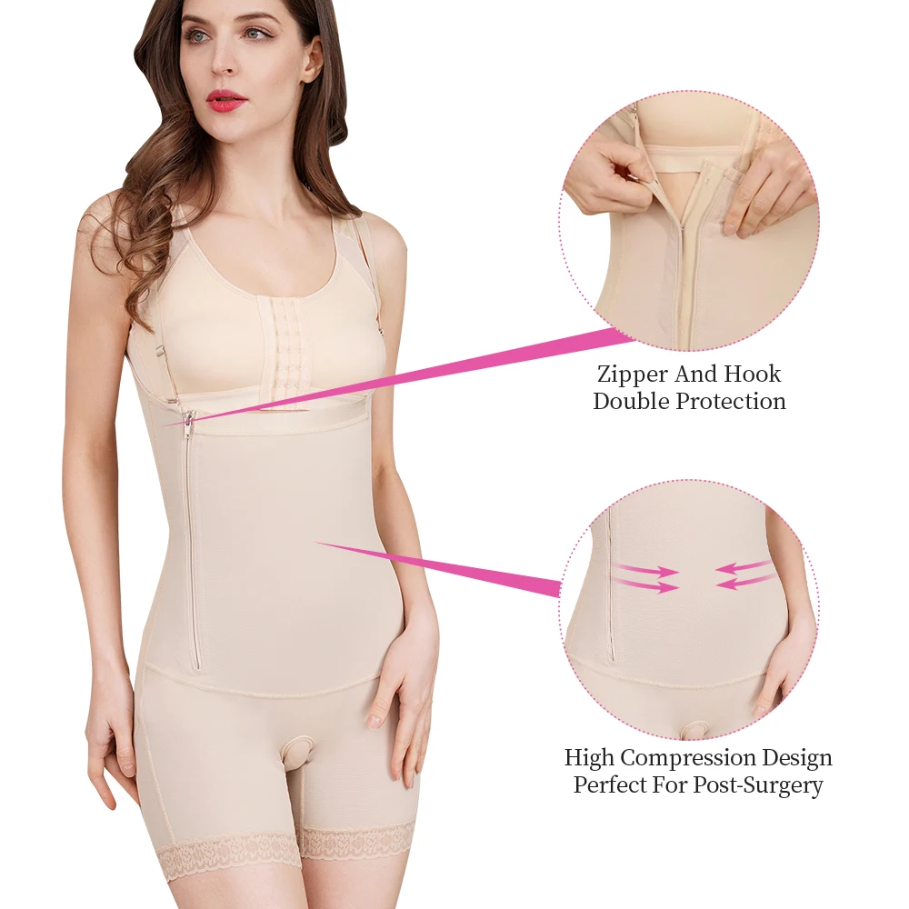 S-SHAPER Woman Open Crotch Shapers Waist Slimming Hip Enhancer Faja Panty Short Tummy Control Butt Lifter Shapewear Post Op