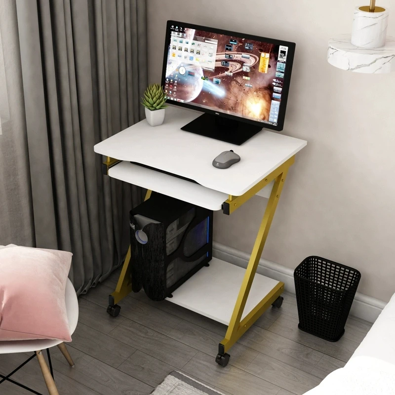 Foshan victory furniture melamine steel design modern mobile  mini study desk top office pc computer desk table