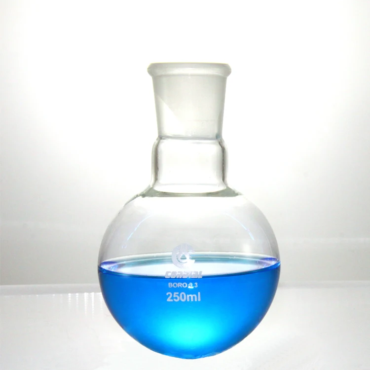 500ml Laboratory GLassware Round Bottom Flask For Boiling cordial