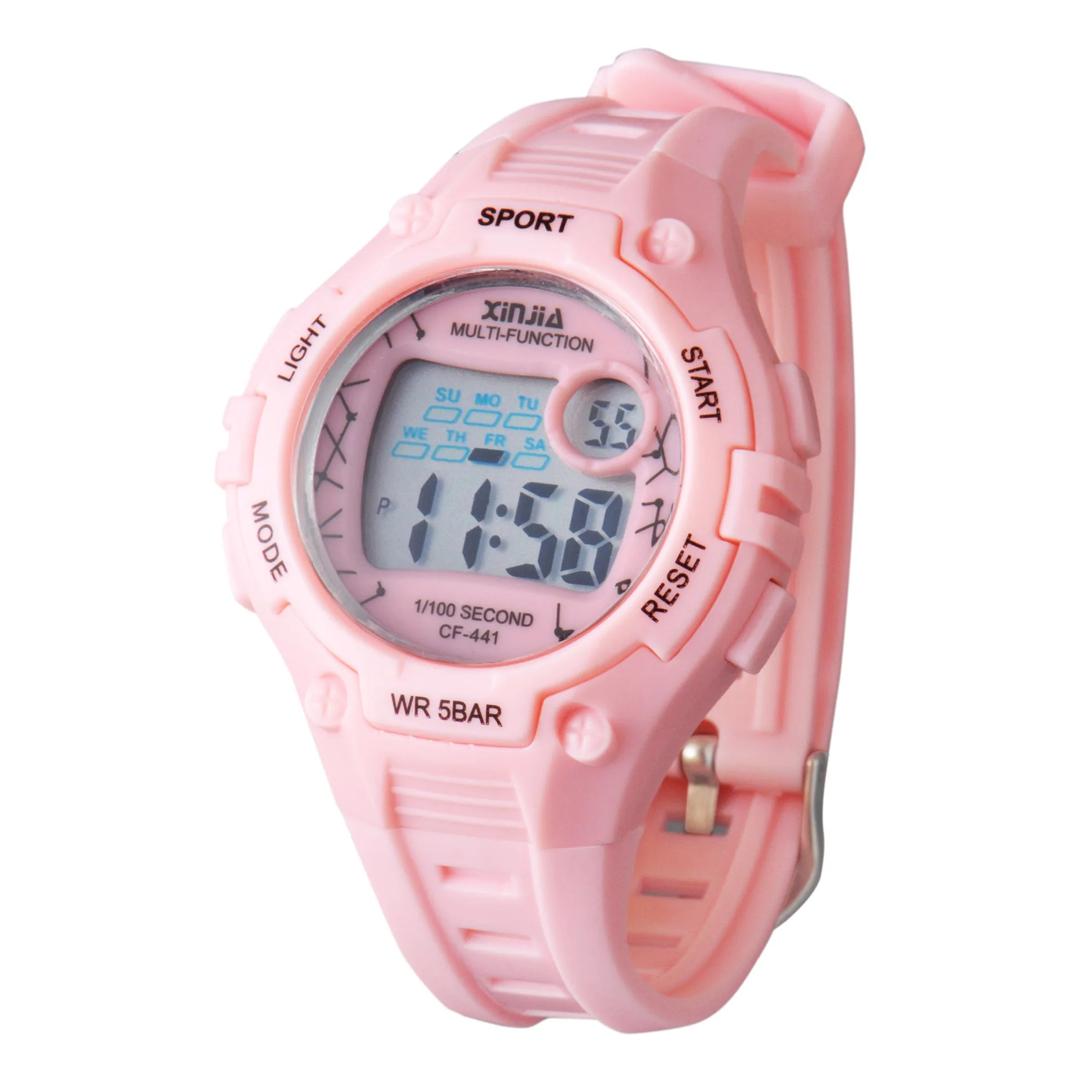 Цифровые часы XINJIA, детские часы, модные водонепроницаемые часы 5ATM с ремешком из ТПУ, светодиодная лампа на заказ, Reloj