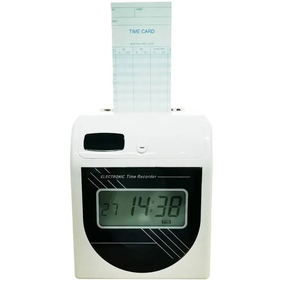High Quality Employee attendance machine Attendance Time Recorder With Battery Product Time Clock Electronic Time Recorder