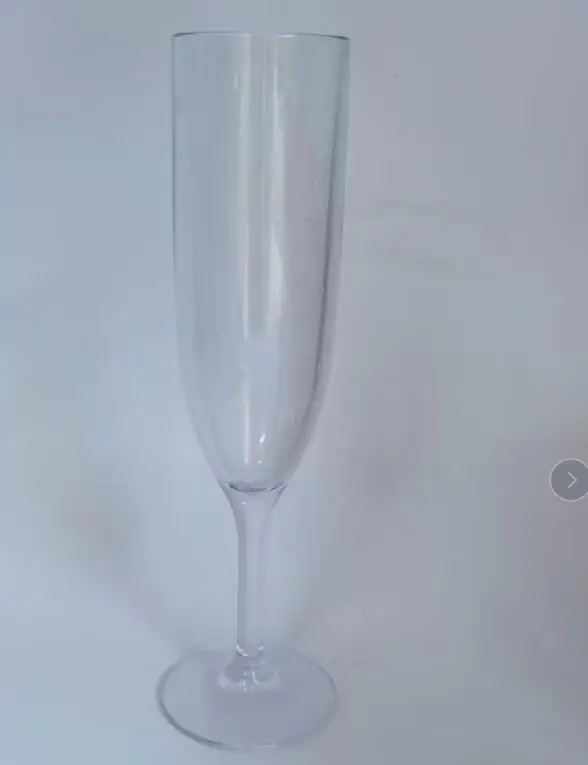 180 ml  Crystal Champagne glass  235 mm high plastic acrylic champagne cup