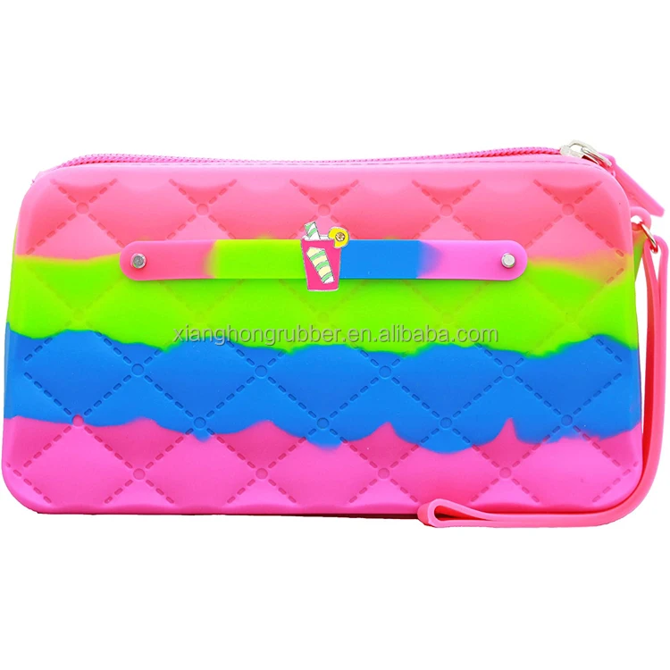 Cosmetic Beauty Pouch Bag Fashion Silicone Wallets Purse Waterproof Makeup Clutch Bag