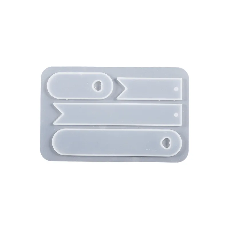 DIY Crystal Glue Resin Mirror Oval Triangle Tail Bookmark Hanging Pendant Silicone Mold Wholesale