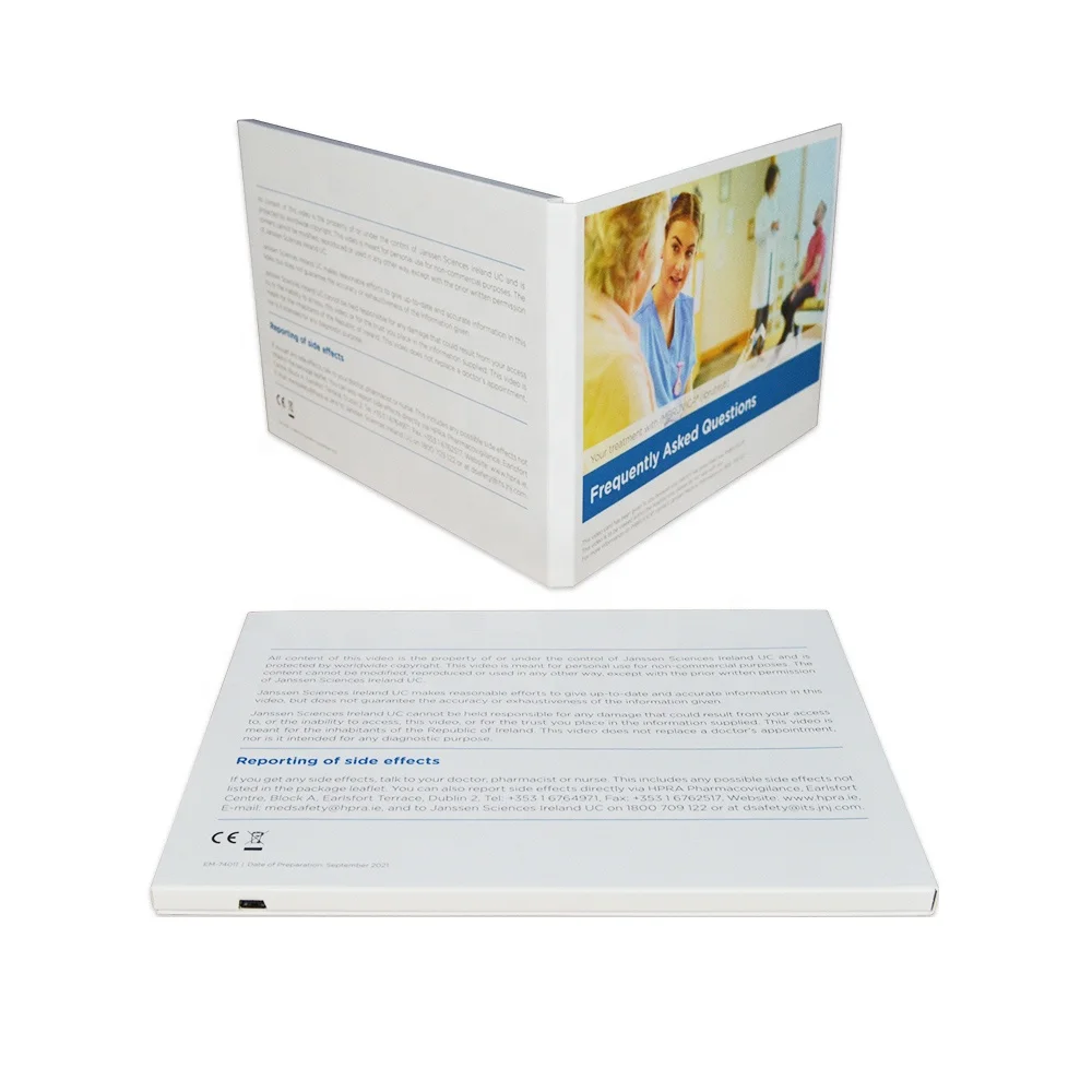 Promotional 2.4 inch 5 inch 7 inch a4 video book a5 digital business card lcd screen video brochure for advertising