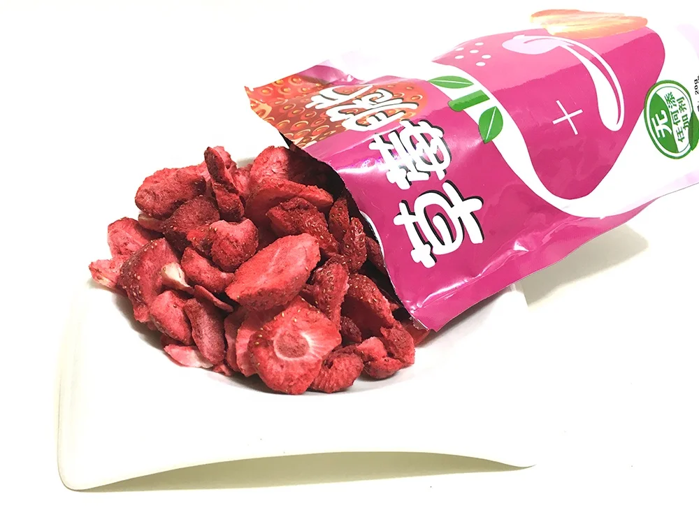 Chinese factory supplies China freeze dry red fruits strawberri dried freeze-dried sliced strawberry chips
