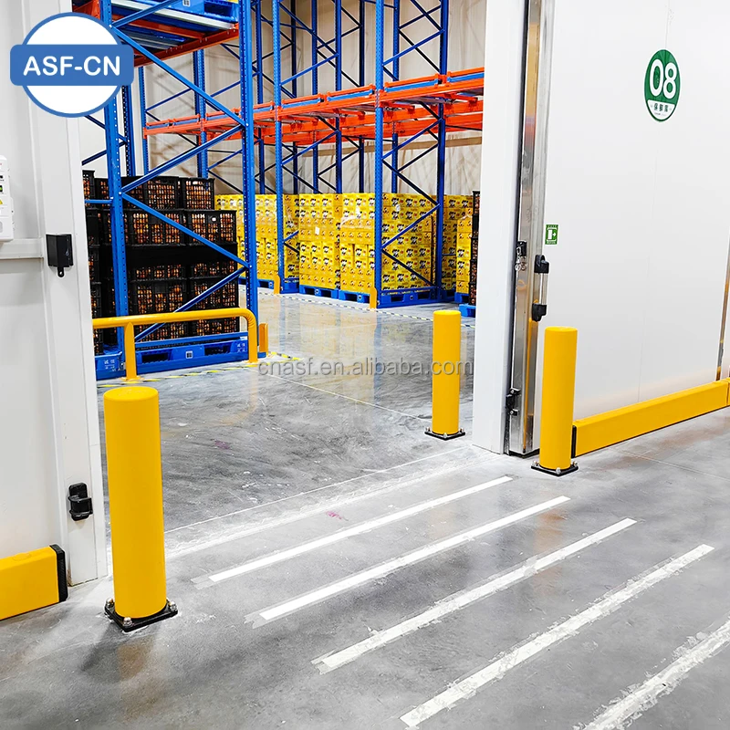 Industrial Safety Flexible Bollard for Directing Warehouse Traffic in Roadways and Parking Lots Durable Plastic Metal Material