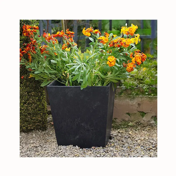 Custom Spray Painted Aluminum Large Decorative Flower Pots Weathering Steel Garden Flower Pots
