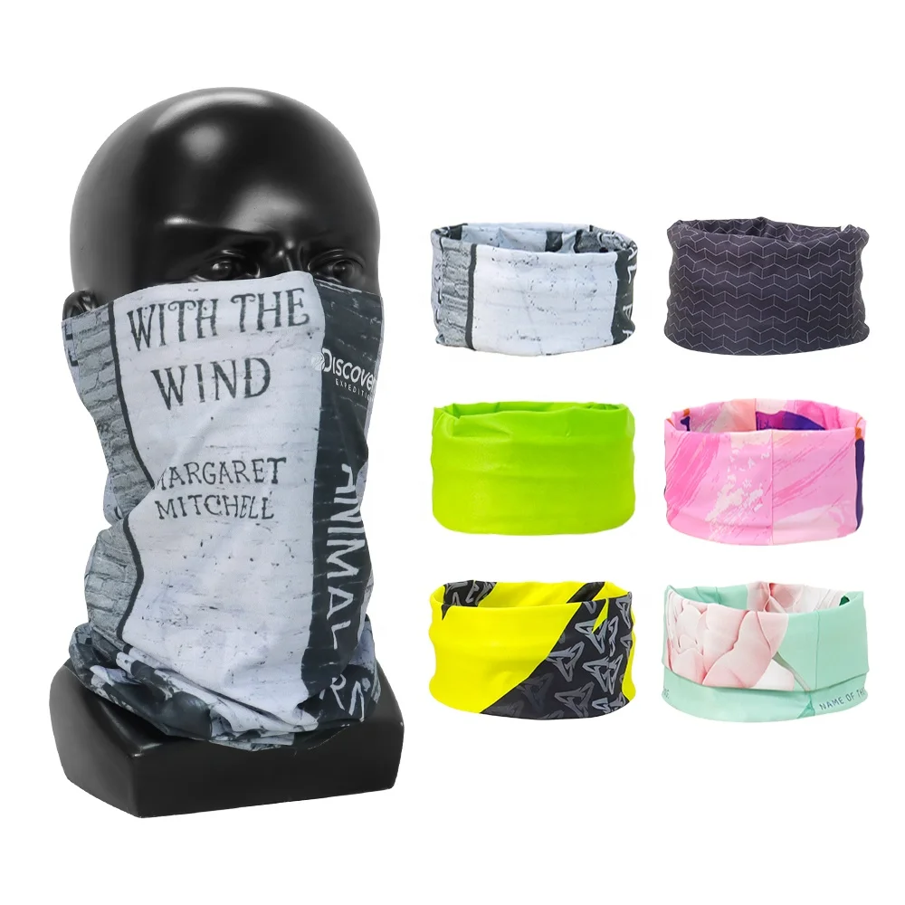 2024 fashion Seamless Tube Headwear Polyester Microfiber Skull Bandana