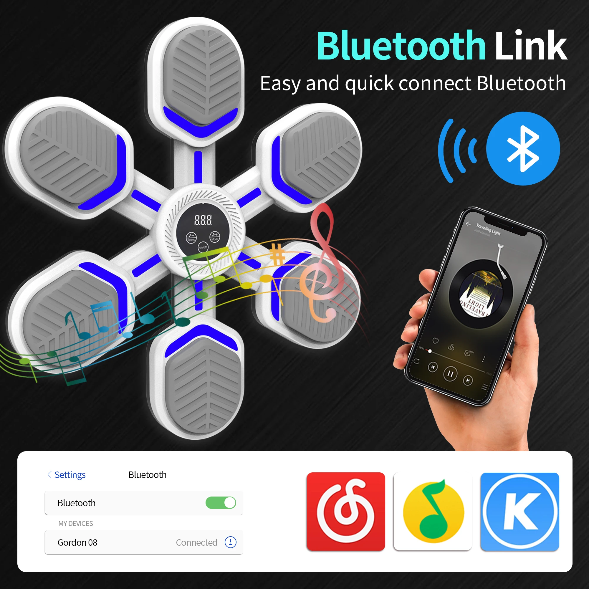 High Quality Intelligent Boxing Target Music Boxing Target Training Equipment Multifunctional Boxing Machine