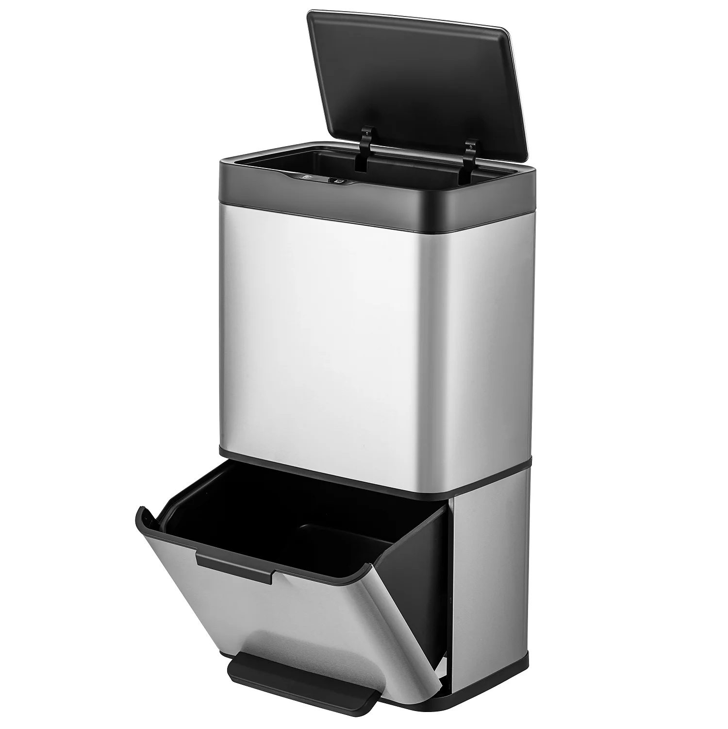 40L /10.3 Gallon garbage classification  trash can touchless smart trash bin 430 stainless steel smart trash can