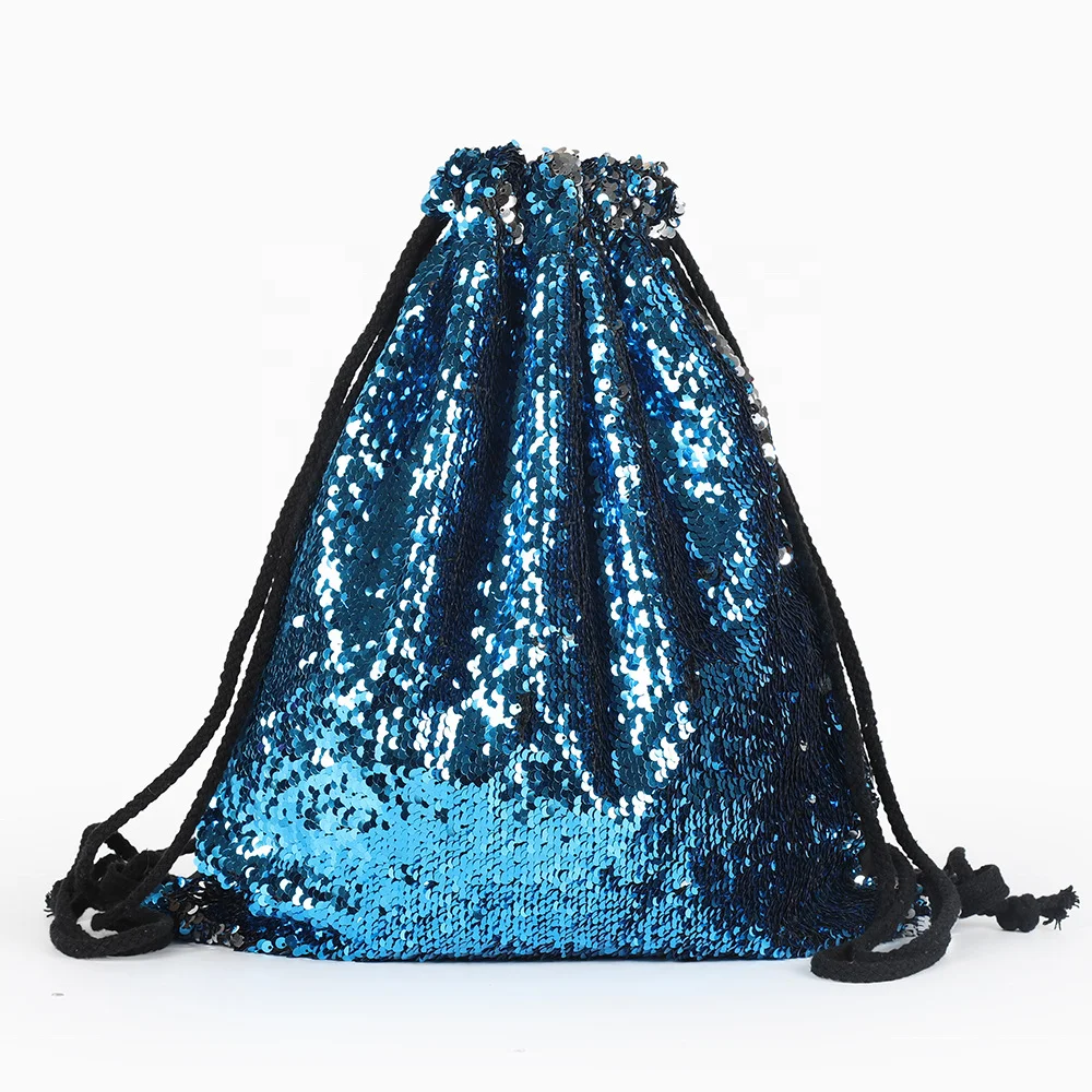 Sequin Drawstring Backpack Fashion Glitter Sequins Chest Bag Drawstring Backpack Sackpack for Shopping Sport Yoga