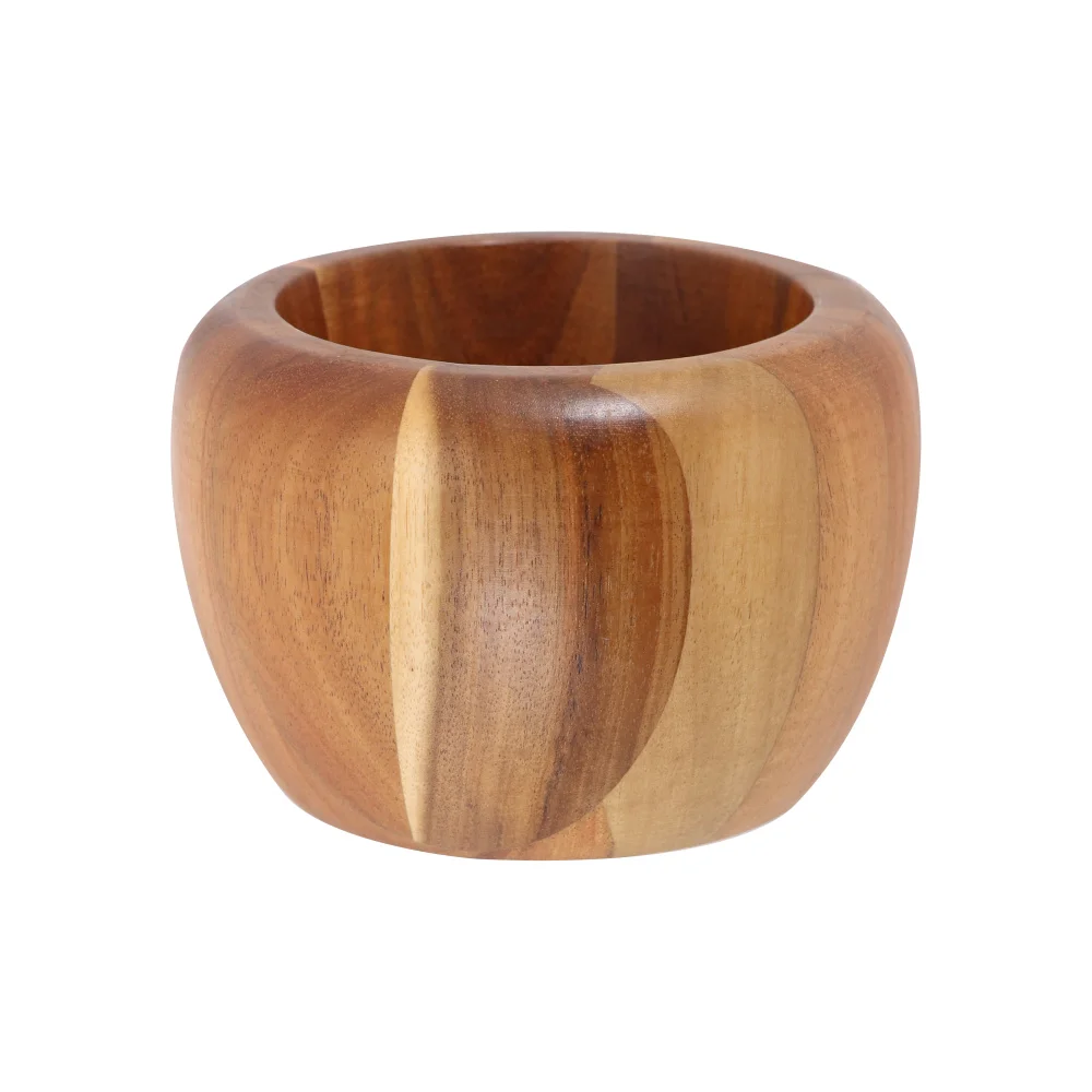 Kitchen Tools Wood Grinding Pinch Bowl Natural Bamboo Mortar And Pestle Set