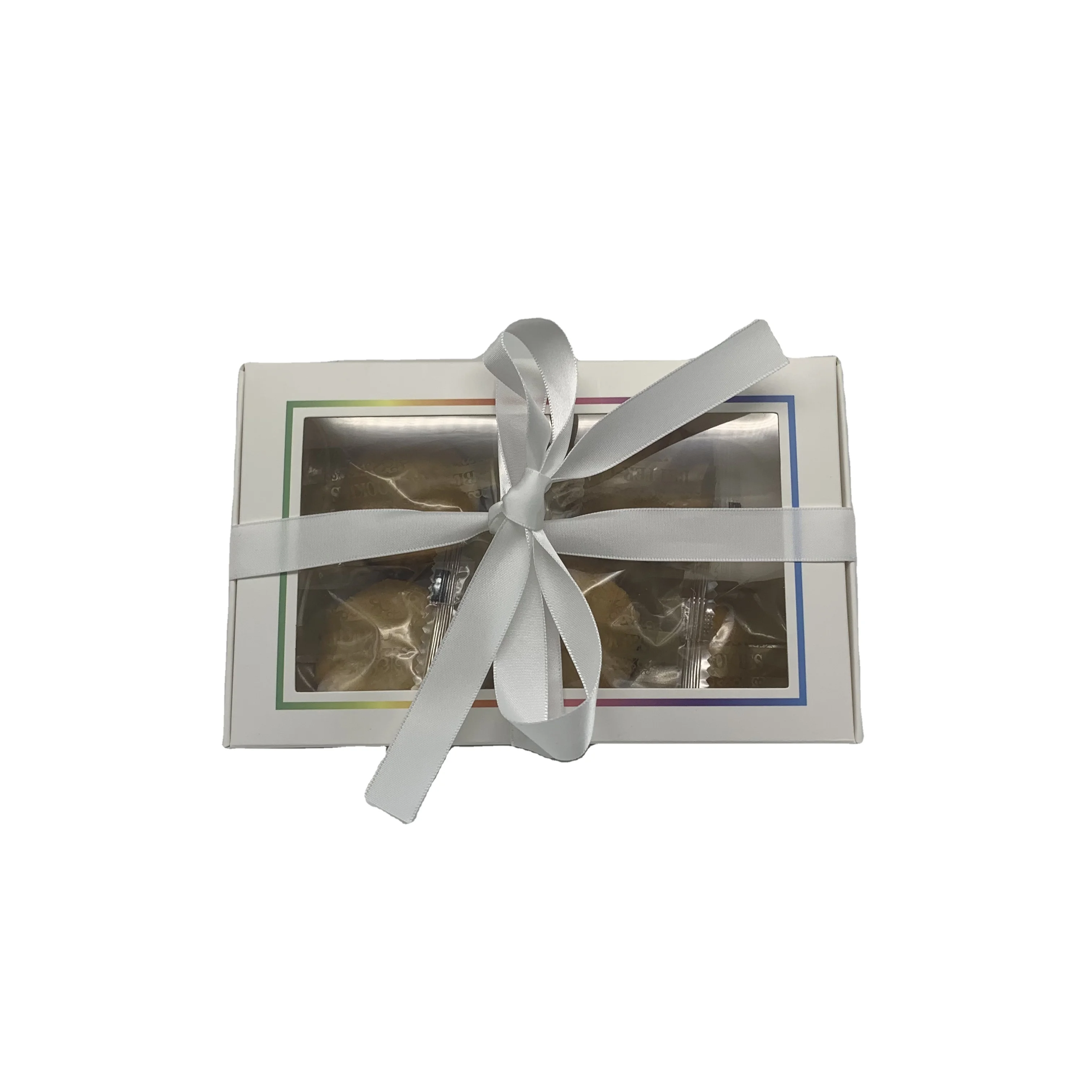 Customized Food Biscuit  Packaging High Quality Cookies Box Packing Macaron Paper Boxes  With Window