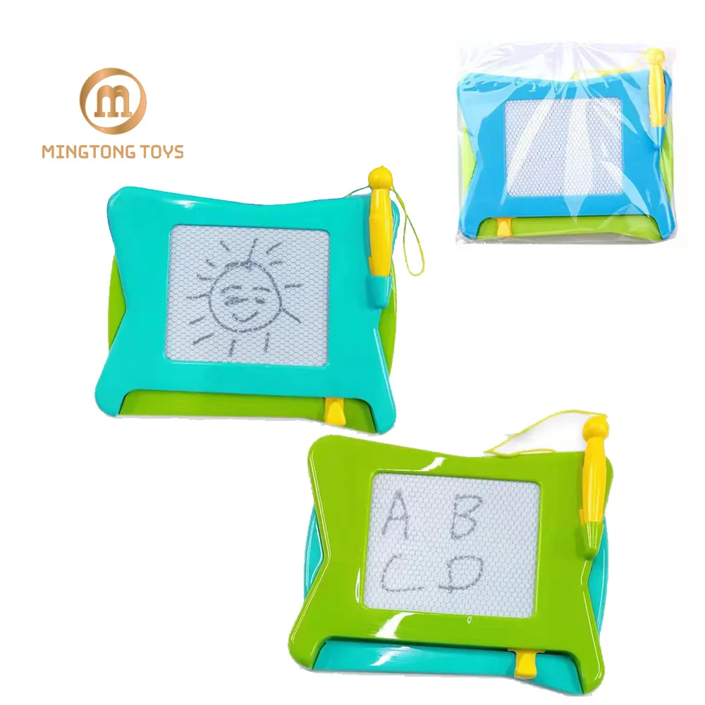 Children Educational Colorful Magic Erasable DIY Writing Doodle Plastic Small Magnetic Drawing Board Toy For Kids