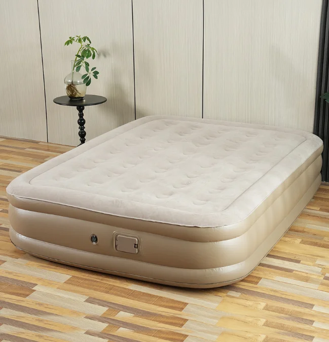 Automatic inflatable air mattress air bed with built-in lithium battery pump