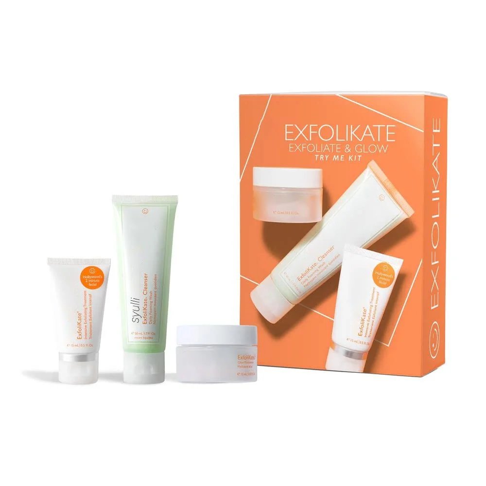 Private Label Natural Cleanser Daily Foaming Wash Exfoliating Treatment Glow Moisturiser Skin Care Set For 3 Piece