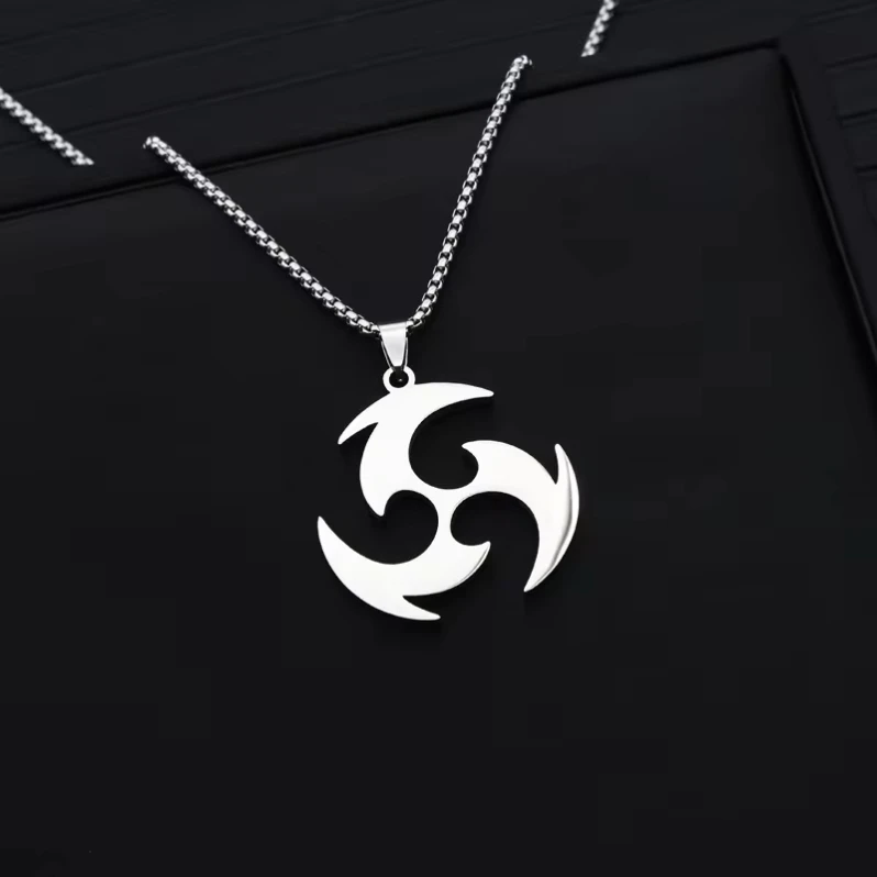 2024 New Fashion Anime Game Genshin Impact Stainless Steel Pendant Necklace Eye of God Element Necklaces