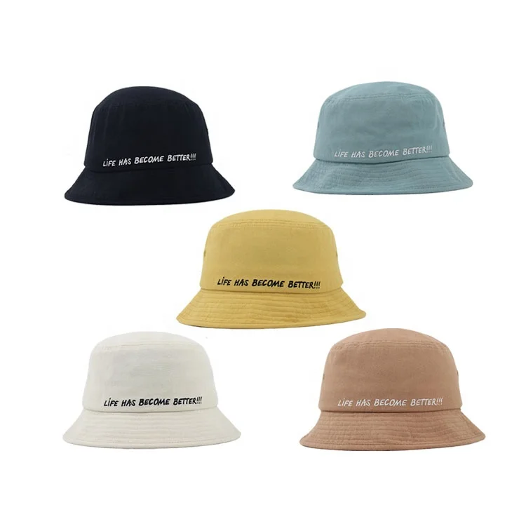 Wholesale Custom Private Label Designer Bucket Hats For Women Fashion Brand Custom Bucket Hats Cap