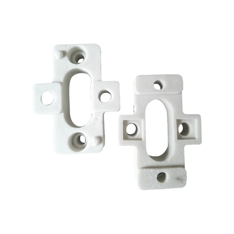 Irregular Rectangular Holes Resistant High Temperature Light Socket Parts Ceramic Electrical Socket