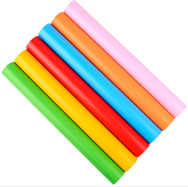 Opaque Colored PVC Sticker Solid Color Self Adhesive PVC Rolls 45CM Wide Colored Vinyl Roll