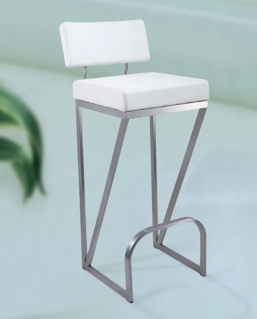 Современная коммерческая мебель для помещений, барная стойка из нержавеющей стали, барные стулья, высокий стул из искусственной кожи, барный стул