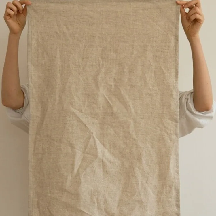 Wholesale Solid Cotton Linen Hemp Tea Towels Large Size Cloth Napkins For Kitchen