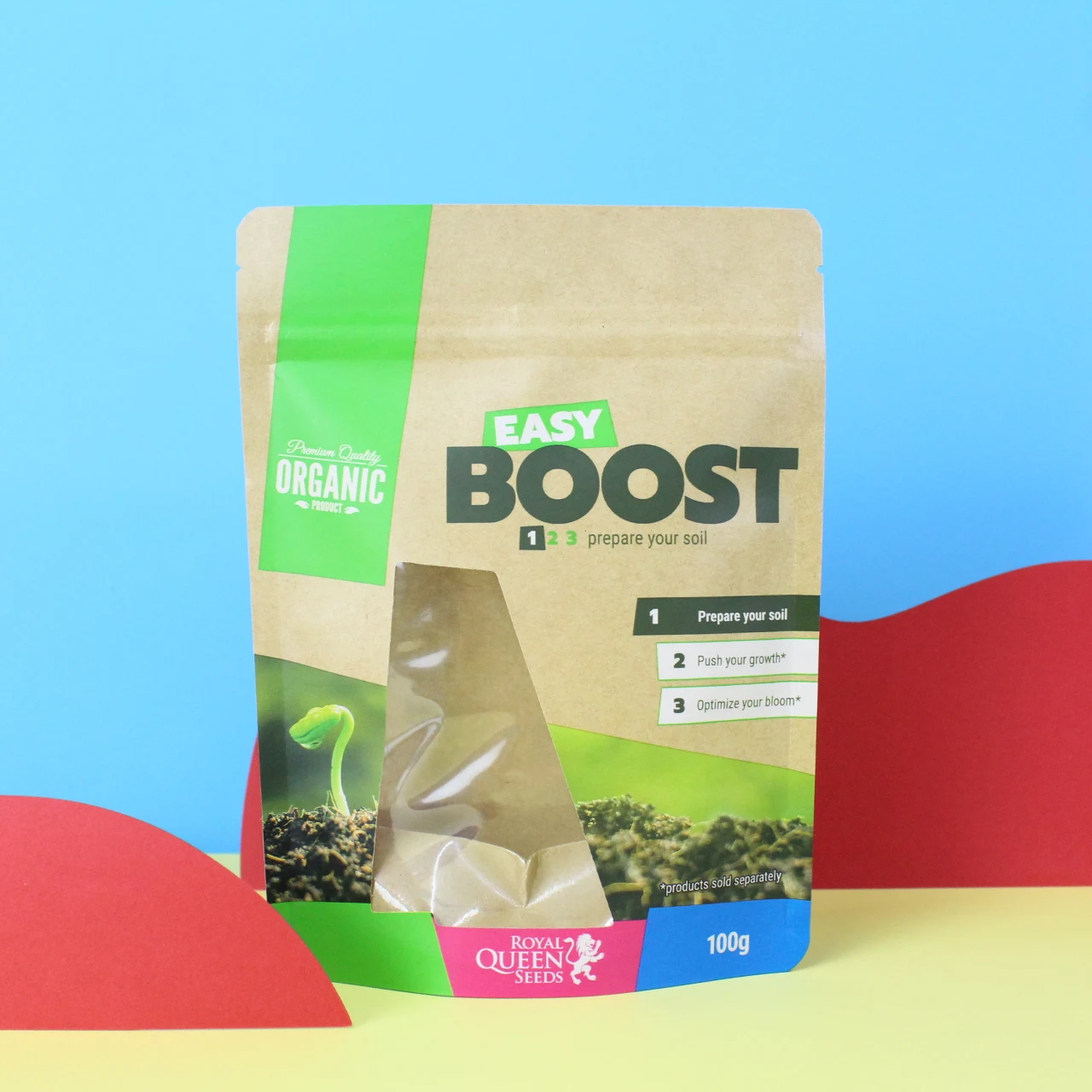 Eco friendly custom Printed Packaging For Tea Resealable Doypack Zipper Stand Up Pouch Brown Kraft Paper Bags With Clear Window