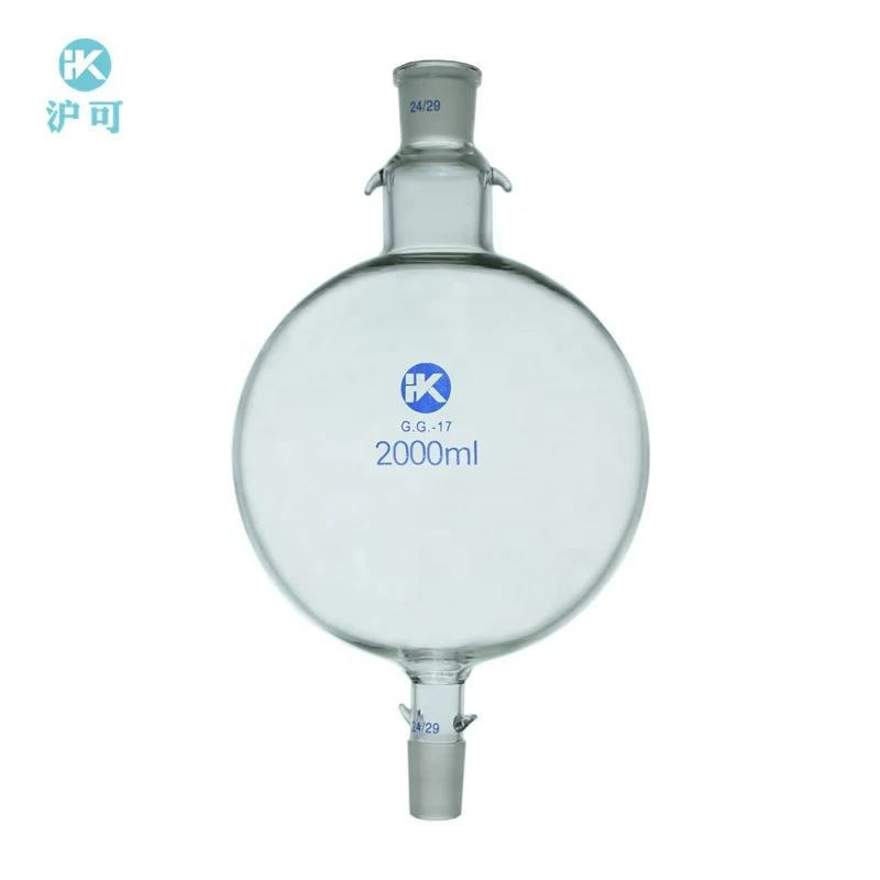 Huke 3.3 Borosilicate glass various capacity lab Storage Reservoir sphere for Chromatography Column