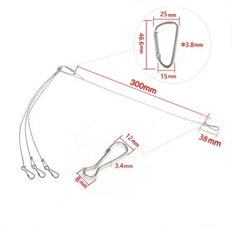 Wholesale Custom 300mmStainless Steel Hanger Lanyard For Plant Grow Aquarium Light Lamp Hanging Kit