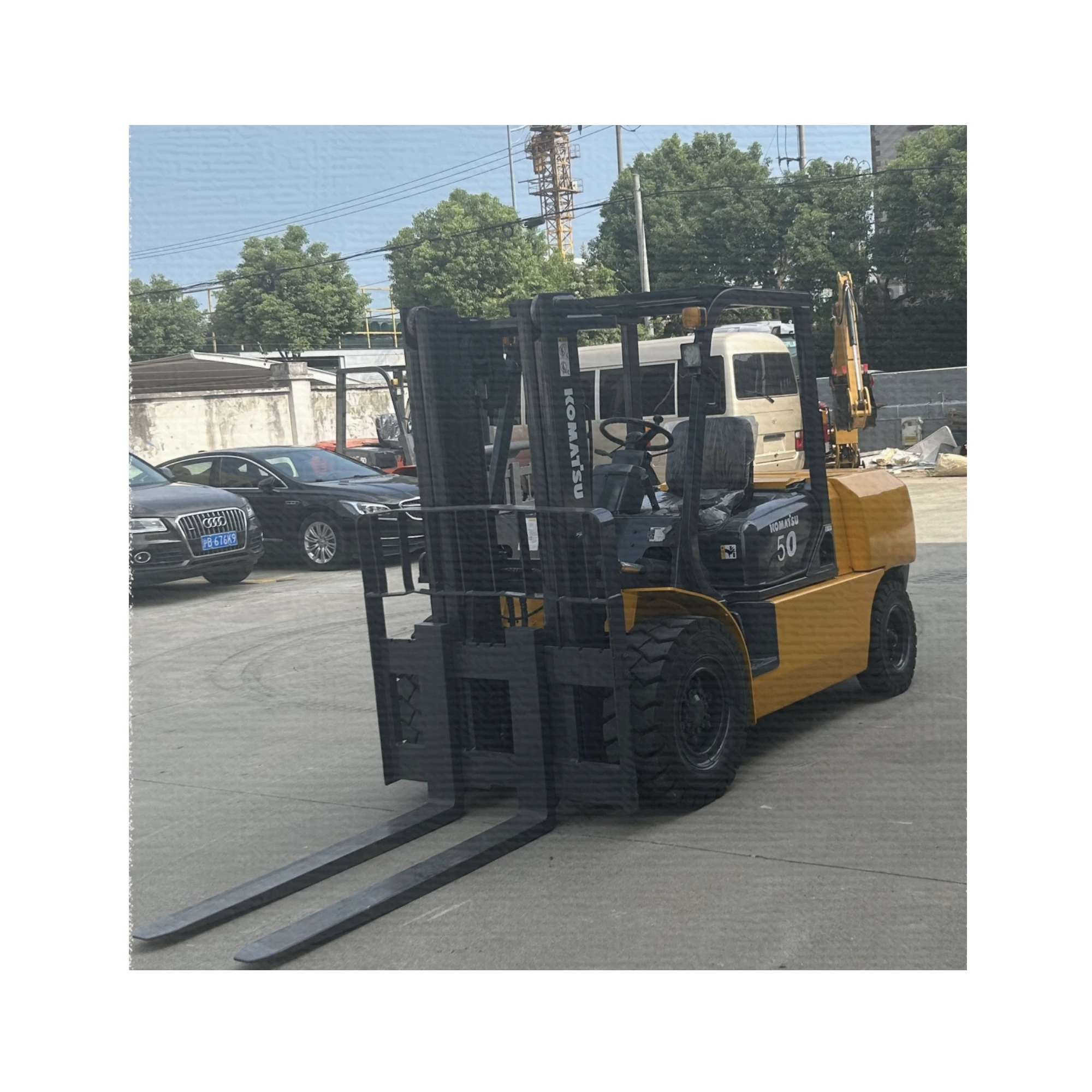 Used komatsu FD50 5 ton forklift secondhand forklifts 1 ton 2ton 3ton 3.5ton 10ton in Shanghai