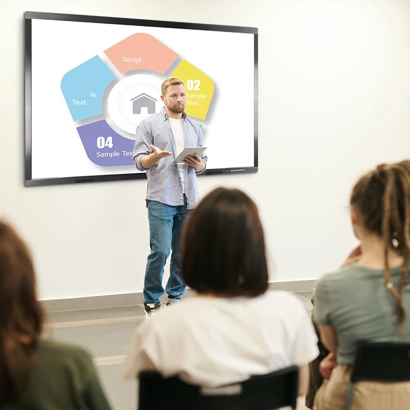 75 interactive flat panel infrared finger touch smart whiteboard for classroom