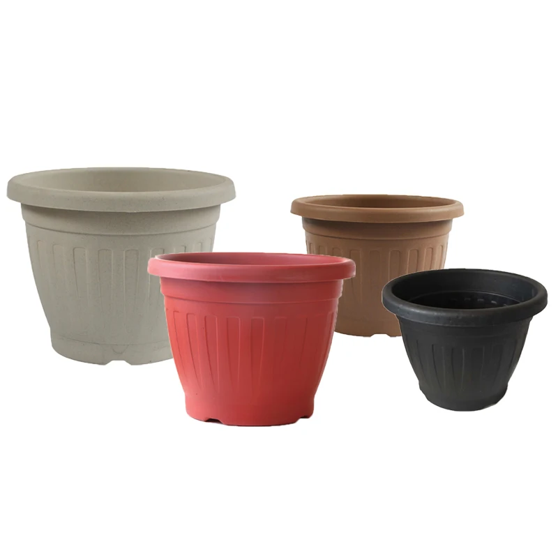 Home Garden Supplies Multiple Sizes Nursery Succulents Planter Transplant Double Colour Durable Plastic Flower Pot