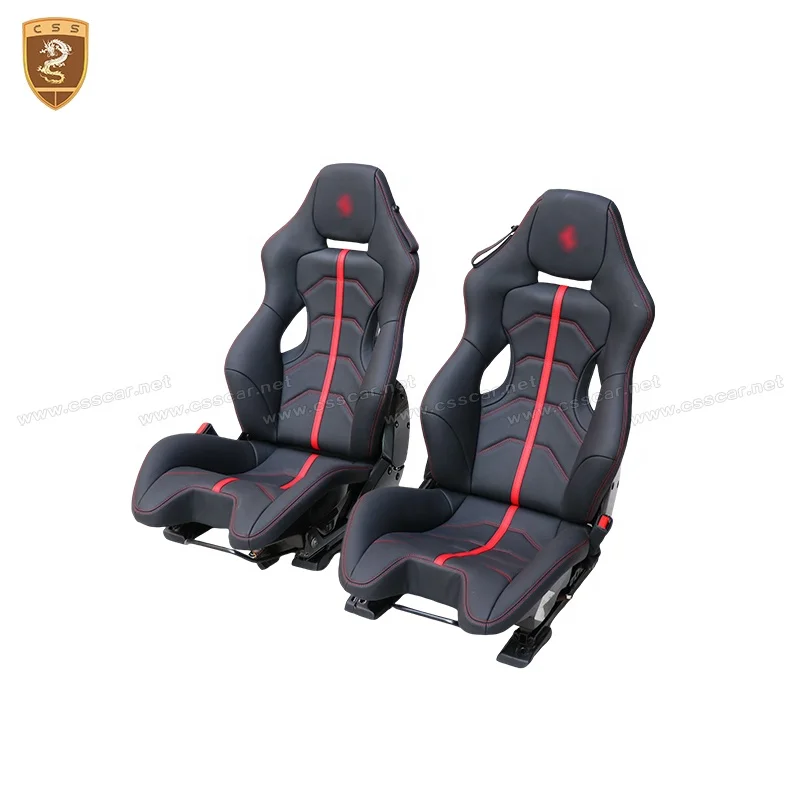 Car Interior Trims Carbon Fiber Leather Luxury Adjustable Bucket Seat For Ferrari 458 Speciale Sport Racing Seat