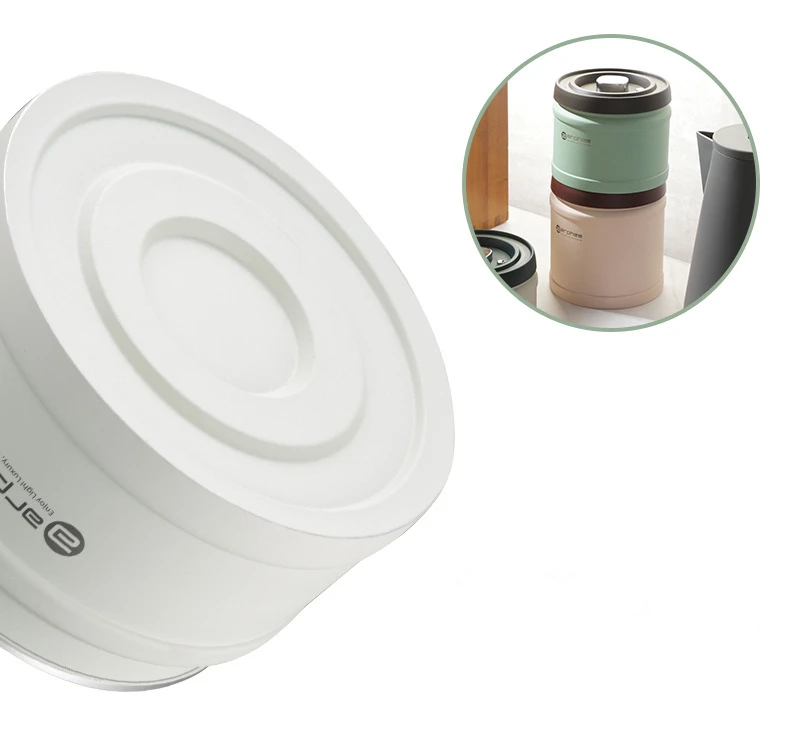 Stainless Steel Press Vacuum-Seal Storage Container Moisture-Proof Food Preservation Jar Coffee Beans Tea Candy Snack Food Box