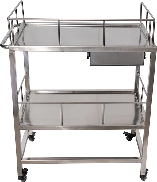 High Quality Veterinary Equipment Animal Pet Surgery Auxiliary Stainless Steel Vet Trolley