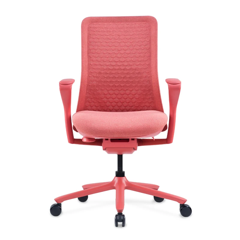 Alibaba Quality Factory Price Red Fabric Height Adjustable Hotel Desk Ergonomic office chair