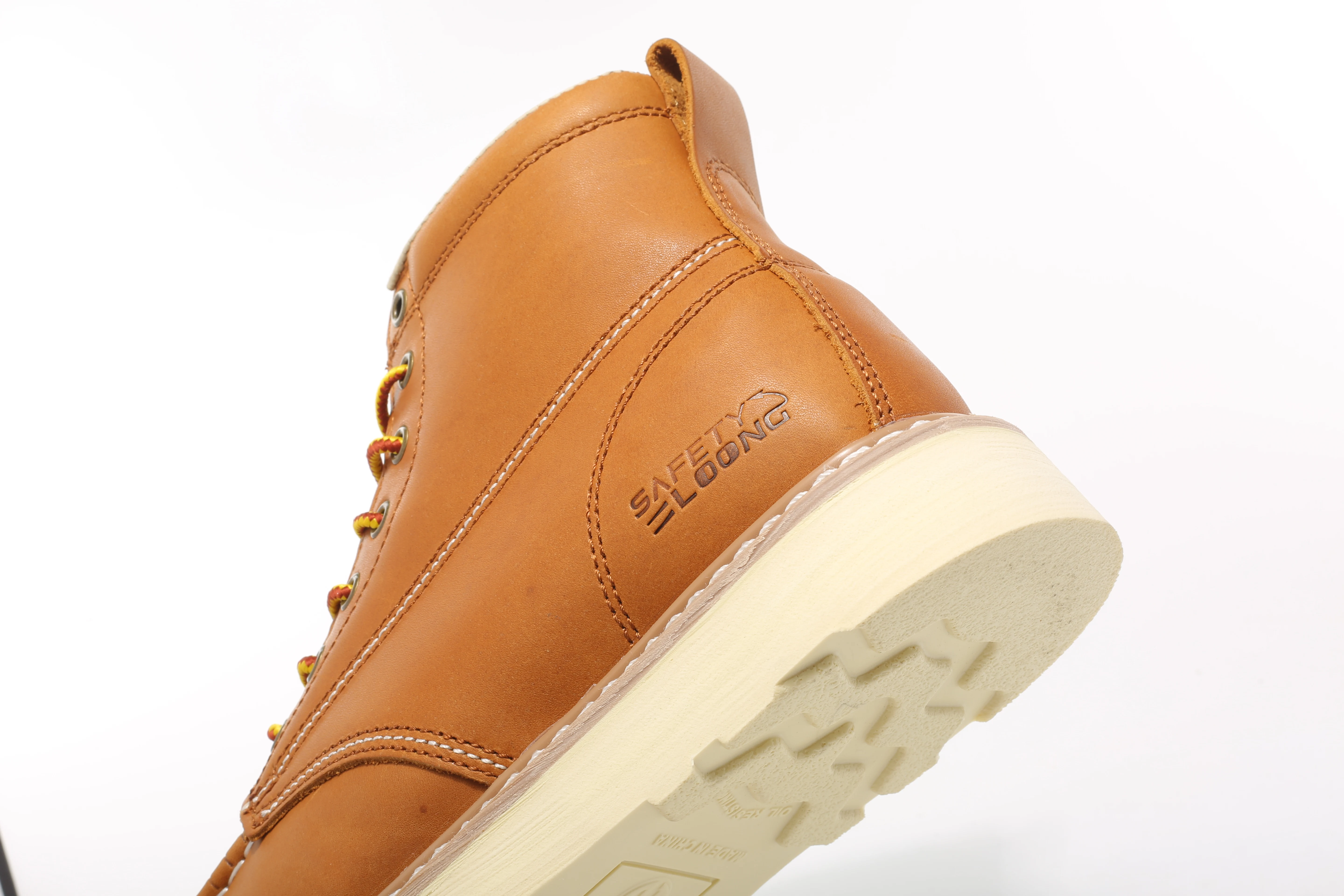 Goodyear welted rubber sole casual non slip work caterpillar shoes safety men safety  boots