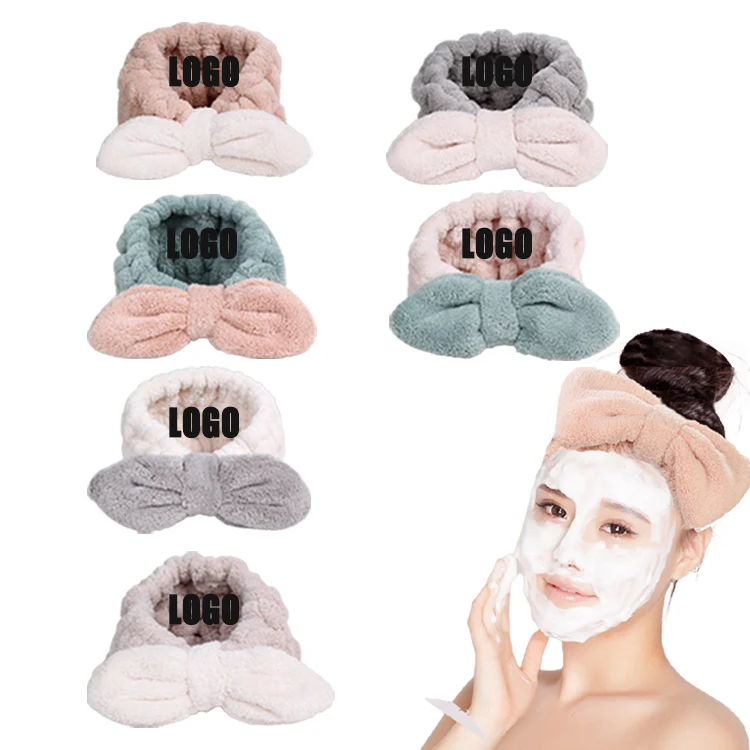 Princess Make Up Headbands Washing Face Women Spa Hair Band Bow Headband Elastic Headband For Women
