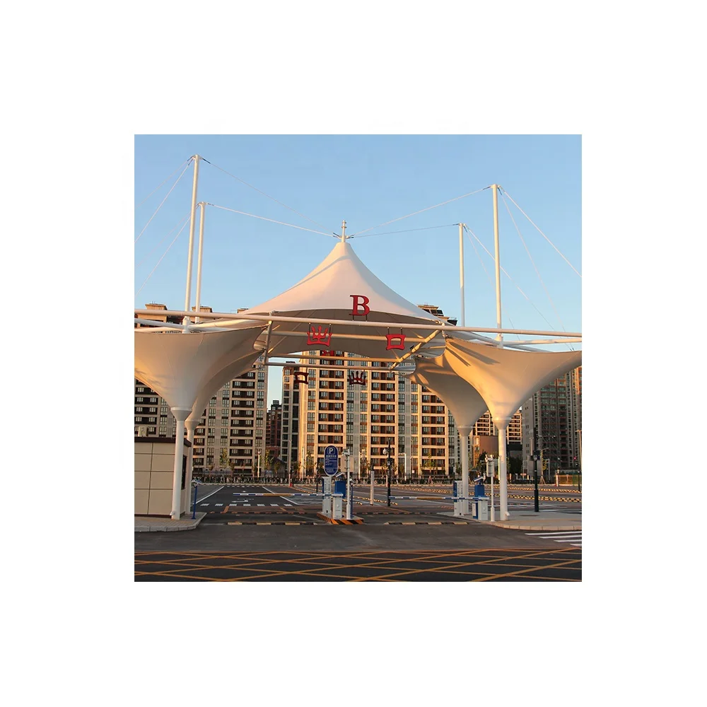 Popular PVDF/PTFE landscape tensile shading tent architectural tensile fabric membrane structure