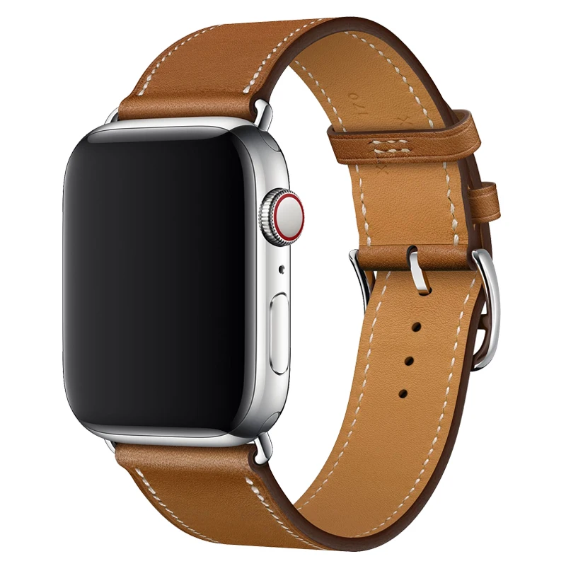 Оптовая продажа кожаный ремешок для часов Iwatch серии 7 из искусственной кожи Apple Watch 38 мм/44 мм