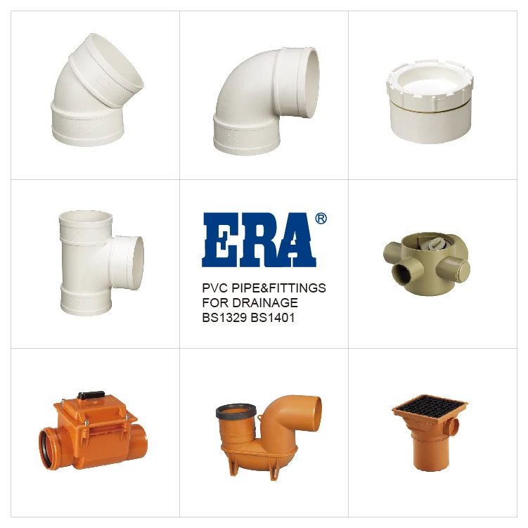 ERA PVC pipes and fittings for drainage Non-pressure pvc pipe fittings BH floor drains for Drainage