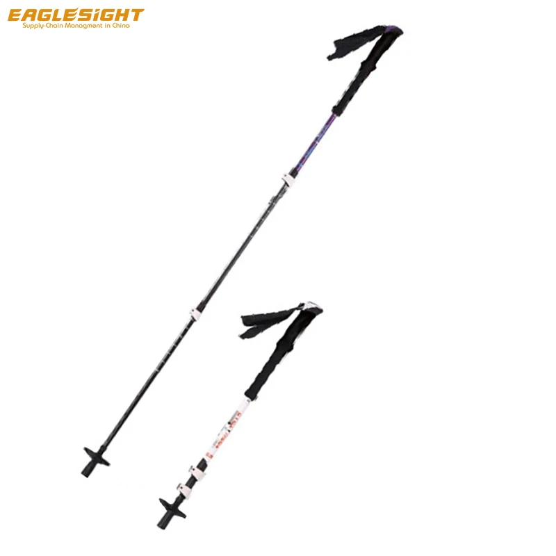 Best Selling Outdoor Hiking Walking Camping Telescopic Carbon Fiber Trekking Pole Light Weight Carbon Fiber Trekking Pole