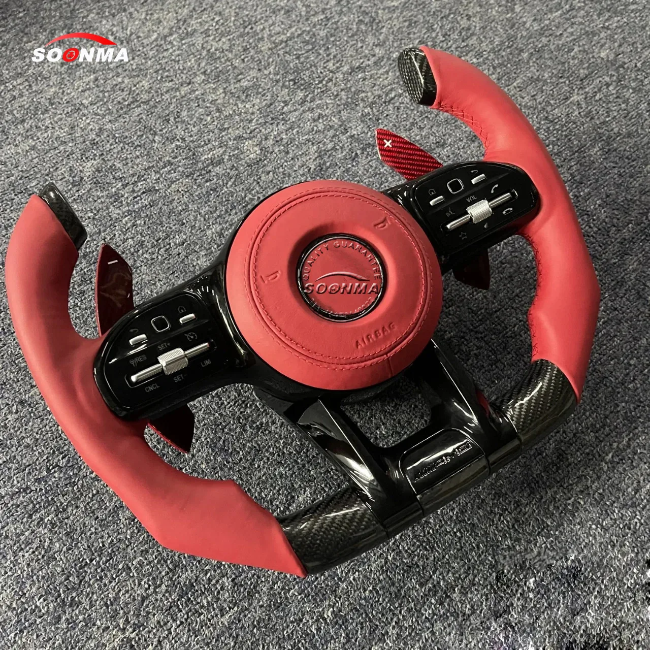 For Mercedes Benz Amg W205 C43 C63 Gt Cls Carbon Fiber Steering Wheel