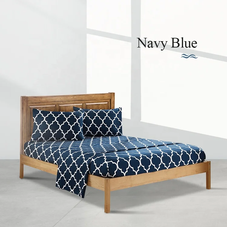 Fashion New Design Embroidery Home Textile 4 Pcs King Size Printing Quilts 100% Cotton Comforter Bedsheet Bedding Set