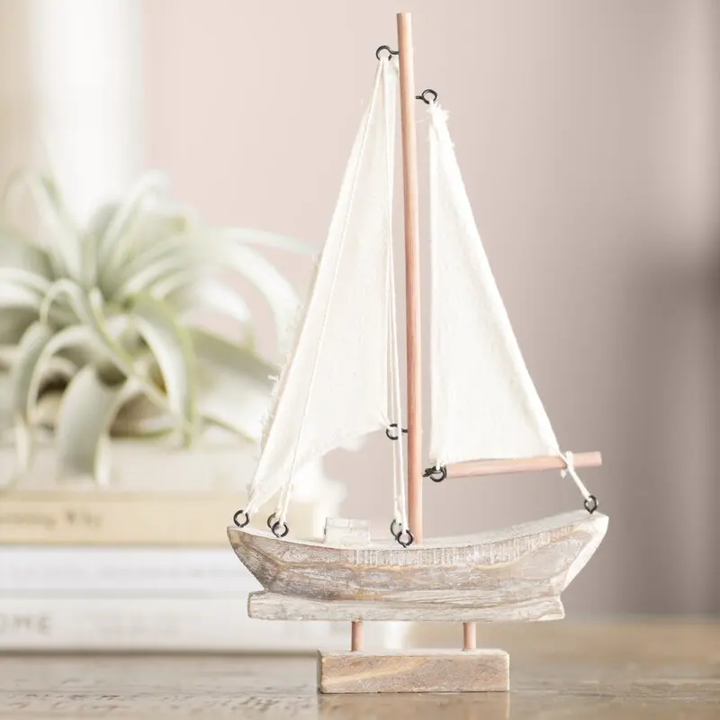 Wooden Decorations Home Decor Handcrafted Nautical Wooden Sail Boat