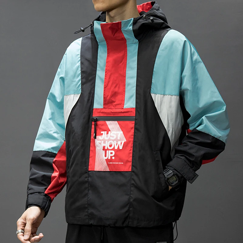 Изготовленный На Заказ 2021 в стиле «хип-хоп» в европейском стиле мужские популярные логотип с капюшоном и защитой от ветра куртка