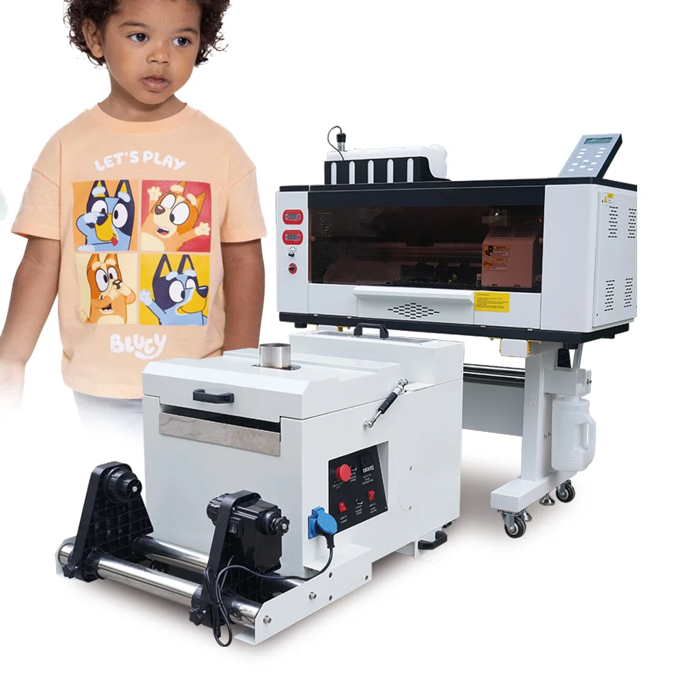 New Model 30cm 2 EPSON XP600 DTF Printer 30cm A3 PET Film Printer T-shirt DTF Printing Machine with Shaking Powder Machine